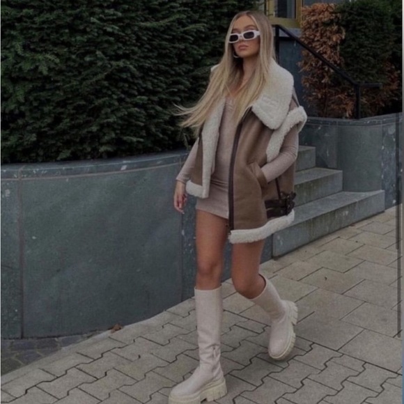 Zara COMBINATION FLEECE VEST - Picture 8 of 16